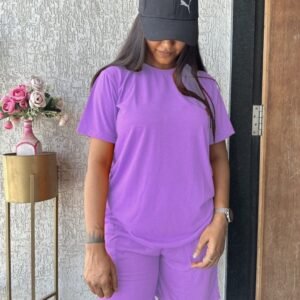 Summer Wear Purple Short Co Ord Set For Women