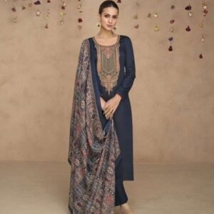 The Royal Festive By Mumtaz Arts Jam Satin Embroidery Dress Material