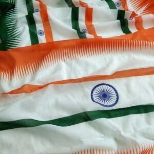 Tiranga Digital Printed Linen Saree
