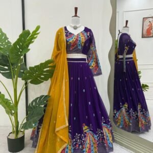 Traditional Blue Lehenga Choli for Navratri