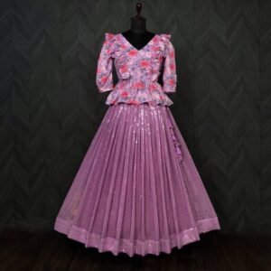 Traditional georgette sequence designer lehenga with choli