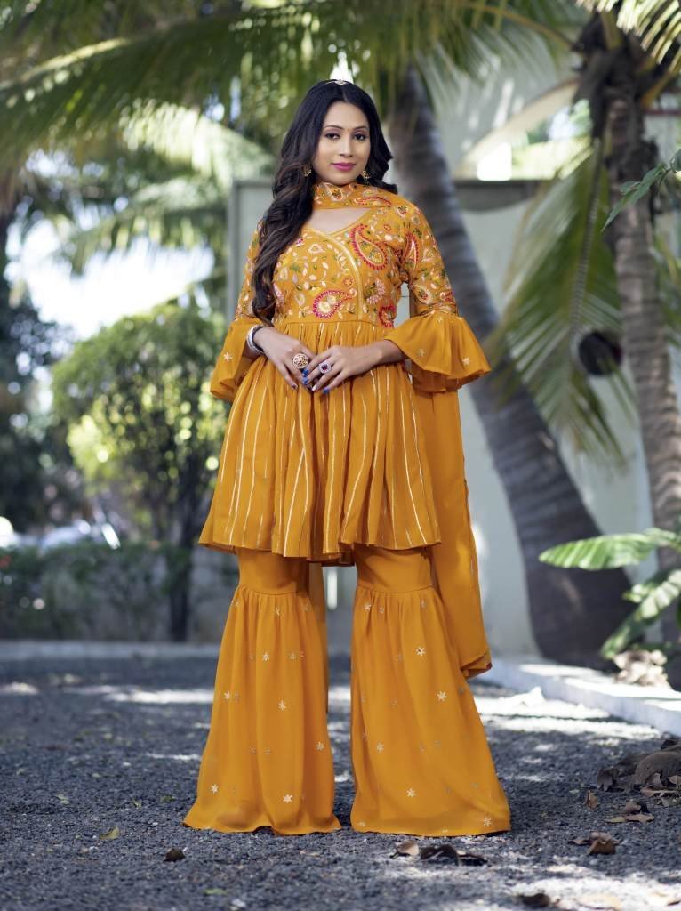 trending mango cocktail palazz 1712311504 Trending Mango Cocktail Palazzo Top With Dupatta