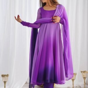 Trendy Full Length Anarkali Dress with Elegant Dupatta