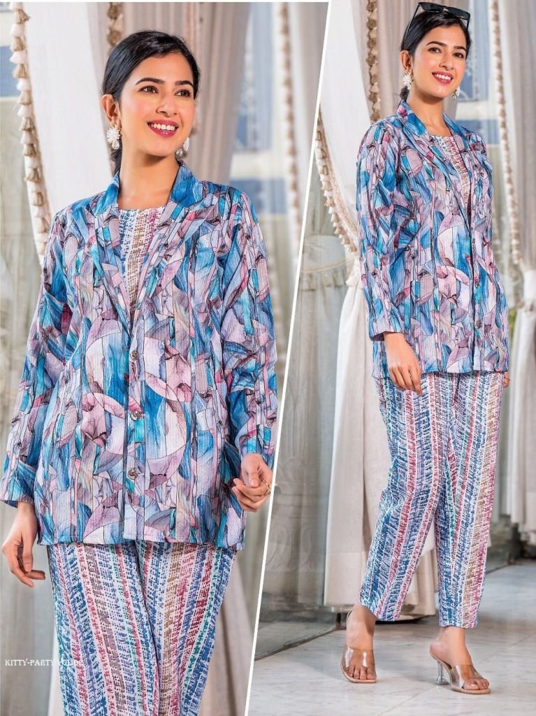 trendy kitty party vol 02 cott 1712289624 Trendy KITTY PARTY VOL 02 Cotton Linen Cots With Crop Top And Pants