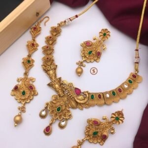 Trendy Matt Rajwadi Peacock Hasdi Set