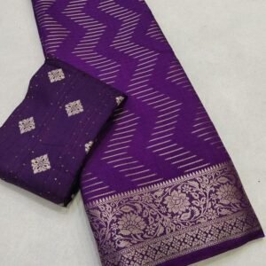 Latest Georgette Purple Color Designer Saree