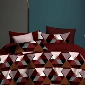 Triangle Print Cotton Bed Sheet
