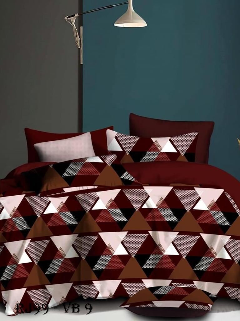 triangle print cotton bed shee 1722936376 Triangle Print Cotton Bed Sheet