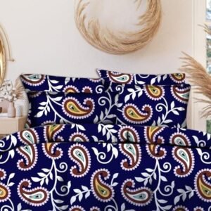 Unique Design Print Cotton King Size Bed Sheet