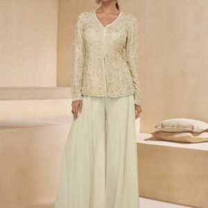 Unique Design White Sayuri Designer Palazzo Set