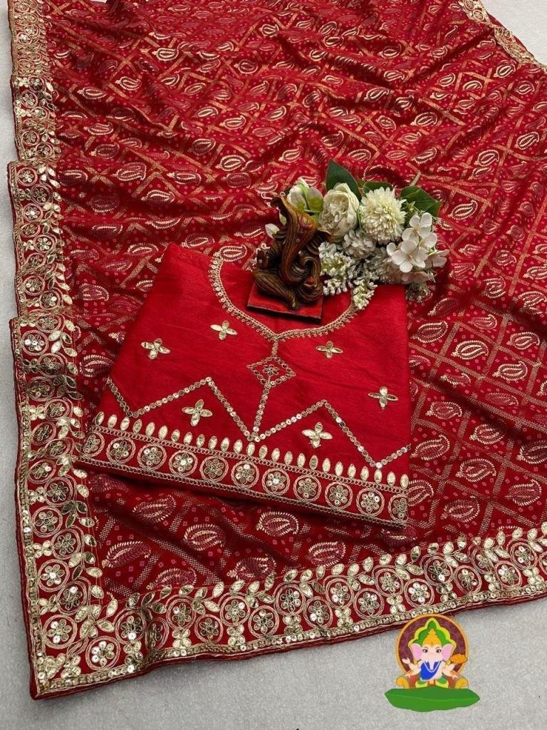 vichitra silk rani saree with 1727345315 Vichitra Silk Rani Saree With Sequence Codding work