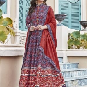 Virasat Ziya Eid Series 1001 1012 Fancy Floral Print Gown With Dupatta