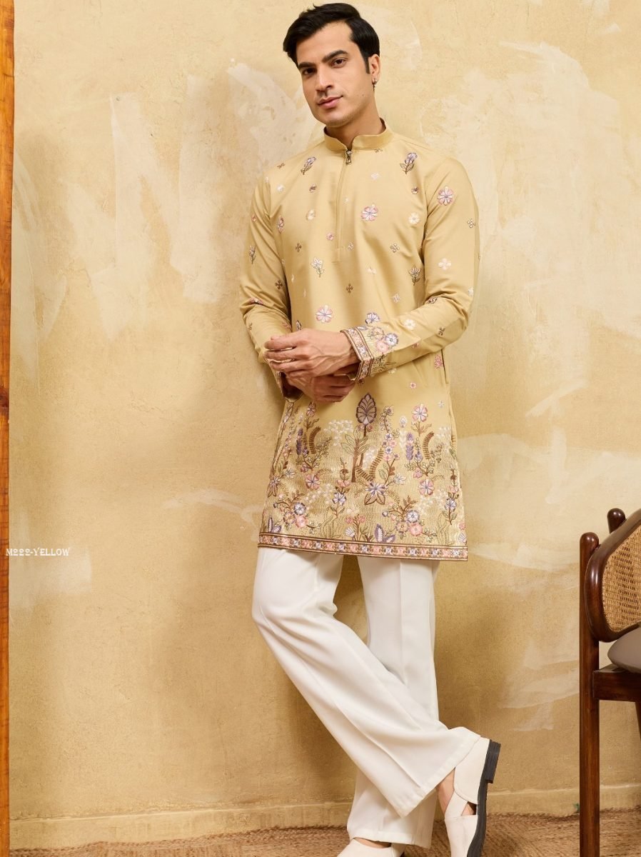 viscose silk multi thread sequ 1773392833 Viscose Silk Multi Thread Sequence Work Kurta