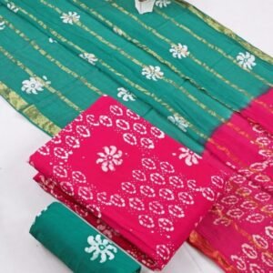 Wax Batik Pink Cotton Dress Material