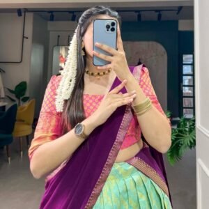 Wedding Jacquard Silk Lehenga Choli