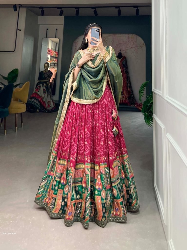 wedding pure viscose jacquard 1712990399 Wedding Pure Viscose Jacquard Silk Lehenga Choli