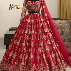 Wedding Wear Red Georgette Lehenga Choli