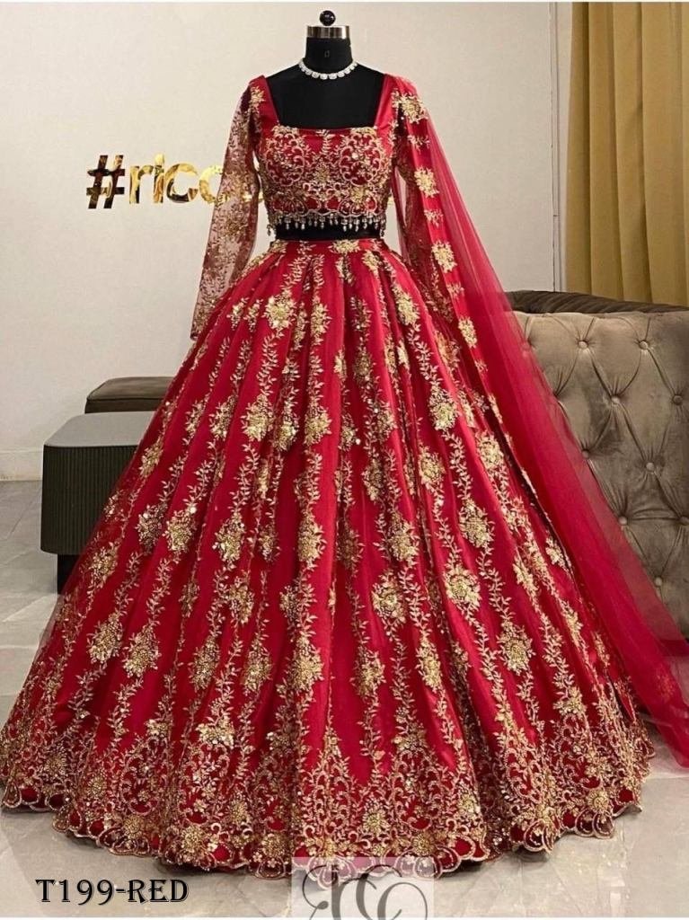 wedding wear red georgette leh 1720588203 Wedding Wear Red Georgette Lehenga Choli