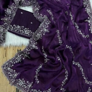 Wedding Wear Purple Jimmy Choo Saree