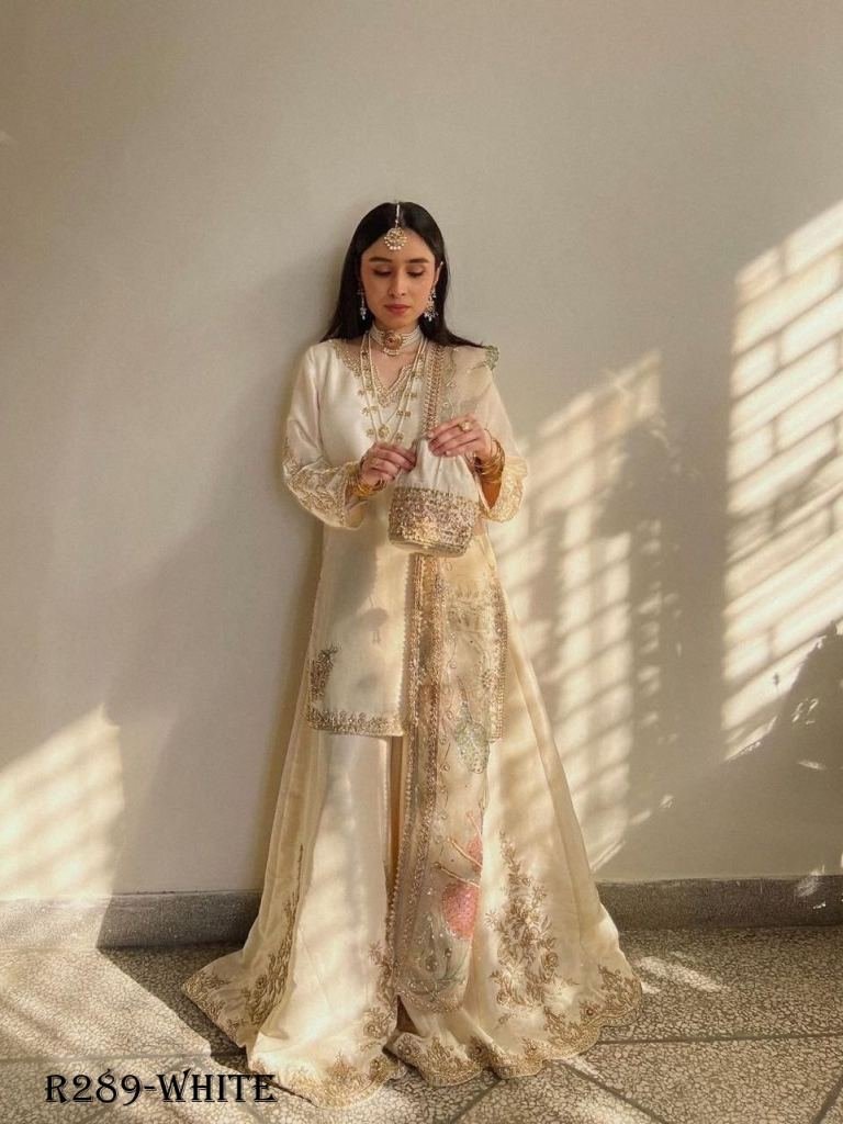 white designer sequence and em 1726054970 White Designer Sequence And Embroidery Gharara Suits