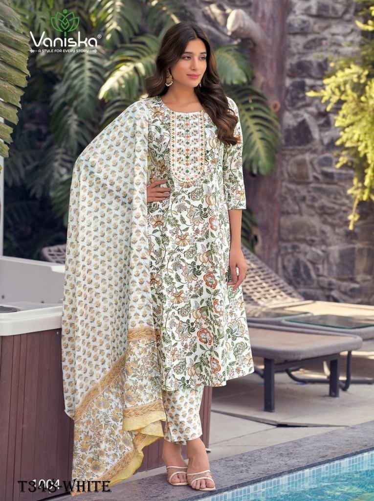 white pure cotton kurti pant s 1724414572 White Pure Cotton Kurti Pant Set With Dupatta For Women