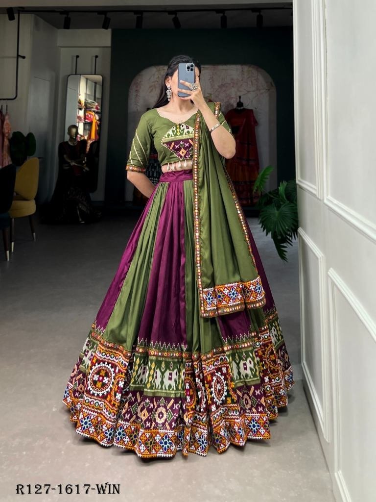 wine new transitional rayon na 1720590191 Wine New Transitional Rayon Navratri Lehenga Choli With Gamthi Work Or Printed