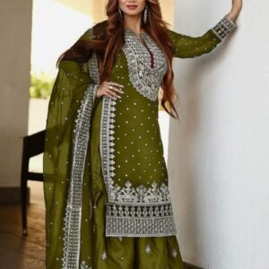 Best Rate Green Sharara Suit by Fab Funda