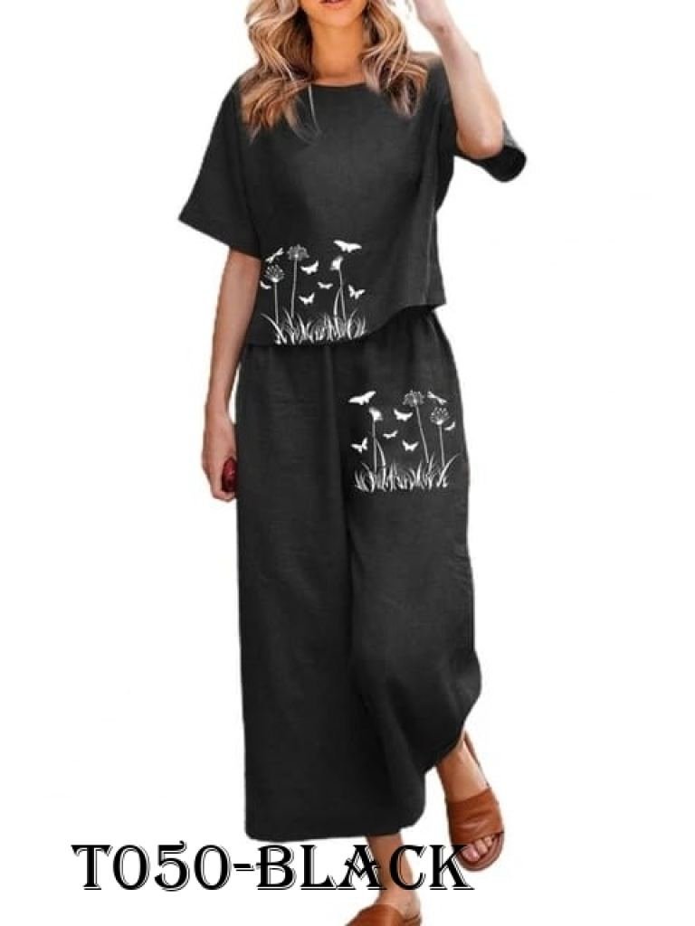 women loose fit black pants se 1718172842 Women Loose Fit Black Co Ord Set For Summer