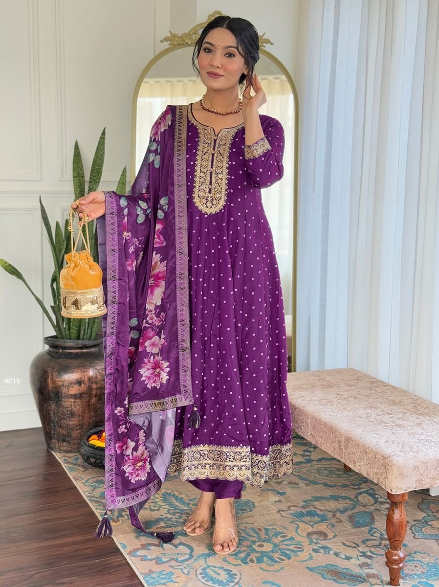 women rayon printed flared pur 1775218654 Women Rayon Printed Flared Purple Kurti Set