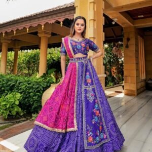 Women Wear Purple Pure Georgette Lehenga Choli