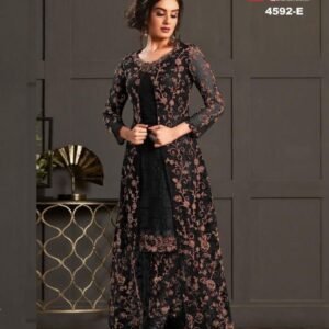 Womens Wear Black Vaishnavi Net Suit Set with Embroidery Work