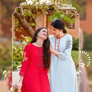 Wooglee Samira Heavy Rayon Handwork Kurti Catalog