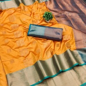 Yellow Beautiful Soft Silk Sarees With Beautiful With Design Border