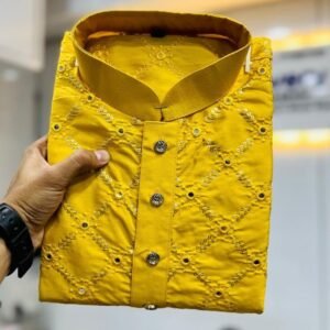 Yellow Color Exclusive Mens Traditional Kurta Collection