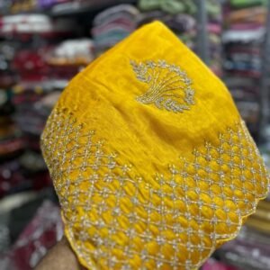 Yellow Designer Dana Hand Work Jimmy Choo Saree