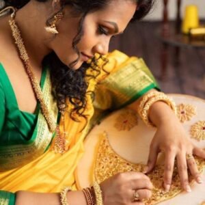 Yellow Traditional Yellow Soft Lichi Silk Kanchipuram Saree