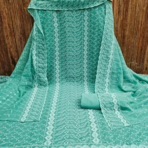 Zankar Rama Original Georgette Chiken Work Dress Material