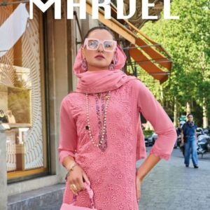 Zaveri Maruel Cotton Embroidered Kurta Set with Mal Dupatta