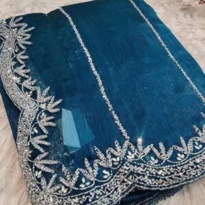 Zimmy Choo Royal Blue Best Handwork Saree